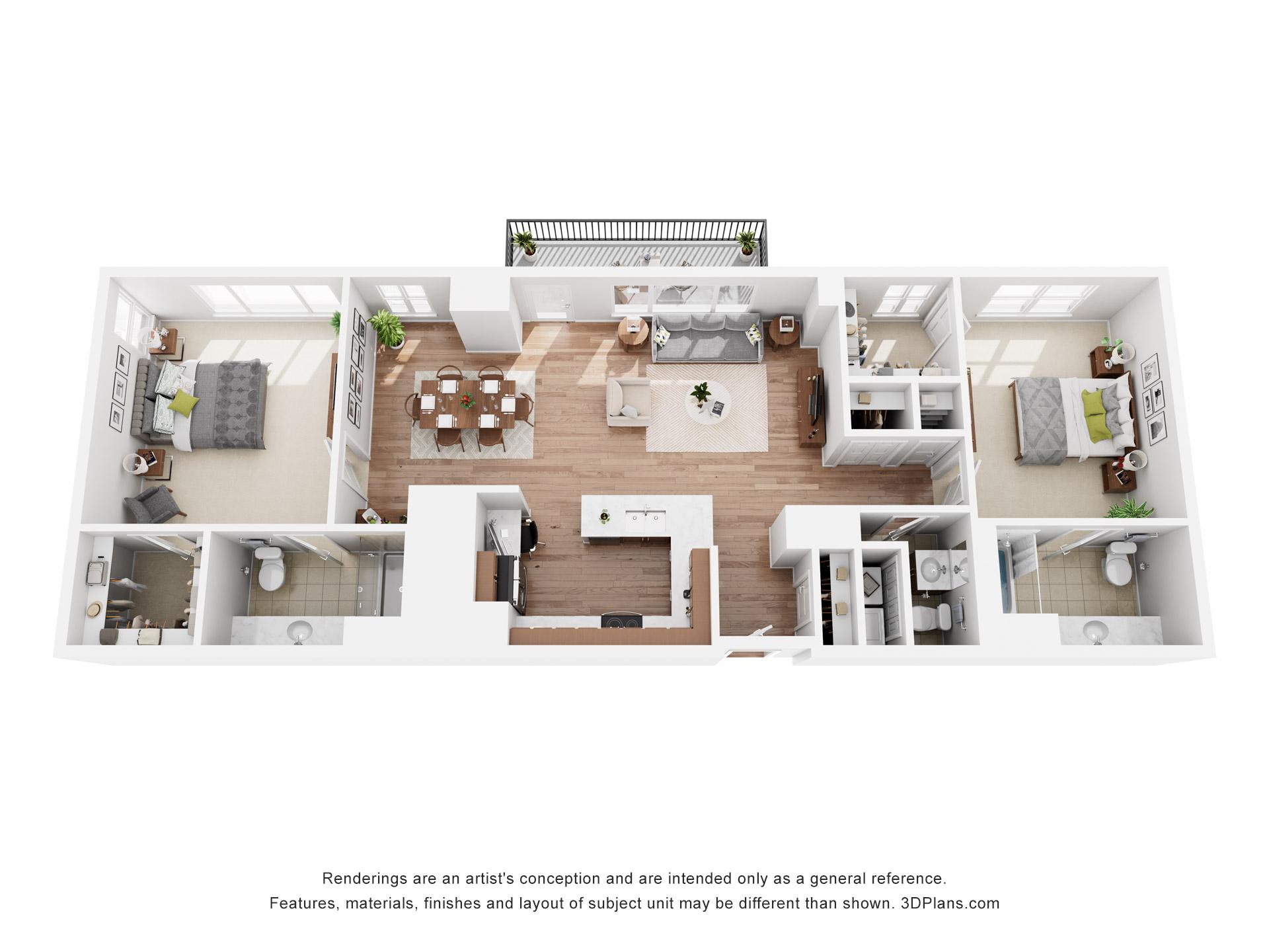 CLK Olbrich - 3D Floor Plan