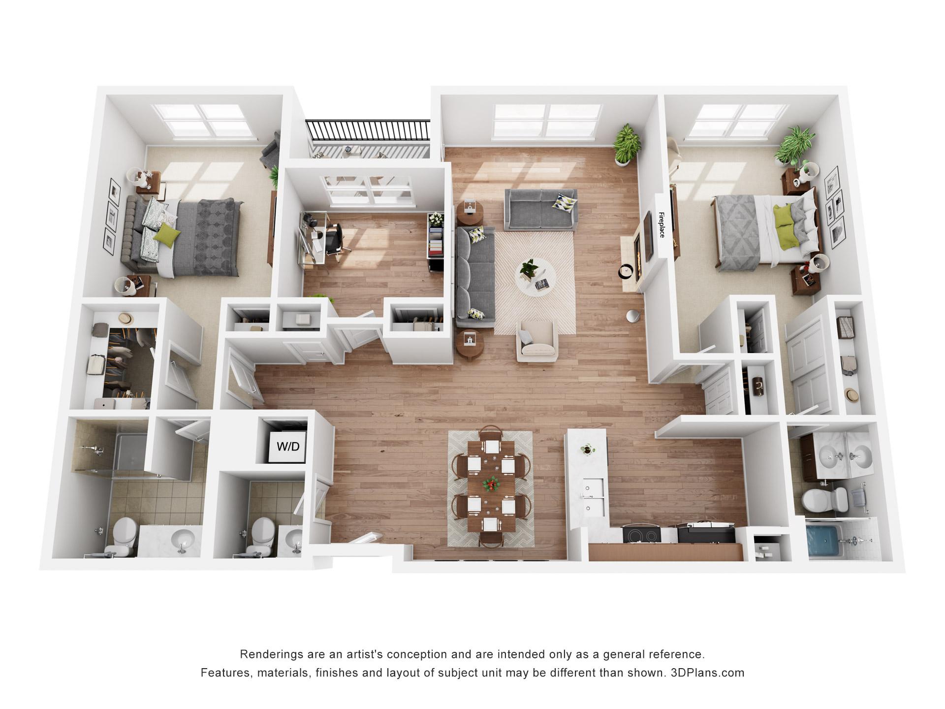 CLK Webster - 3D Floor Plan