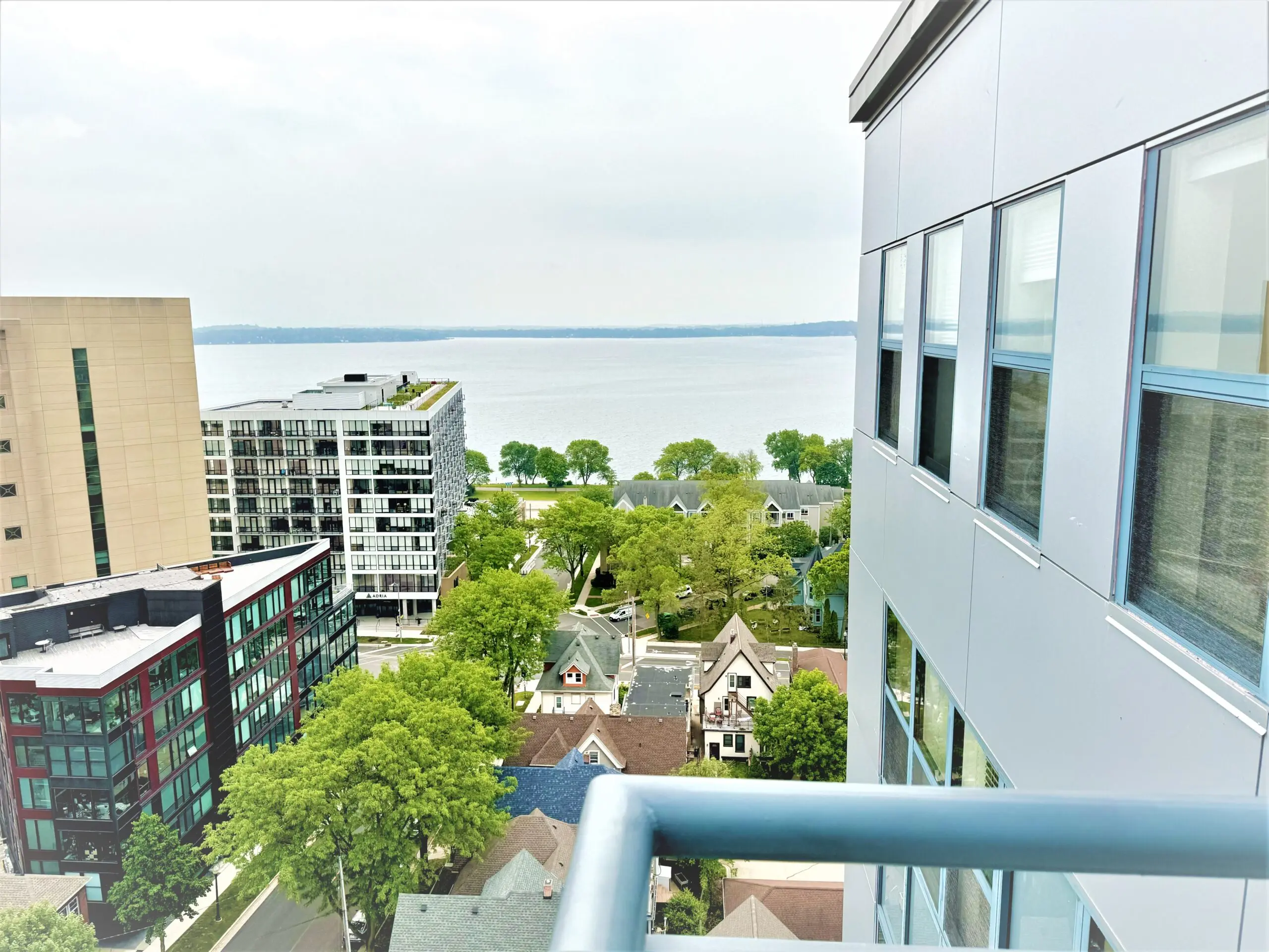 Balcony view of Lake Monona from the Olbrich floor plan.